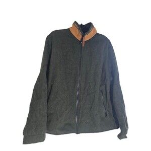 Woolrich Green Boiled Wool Jacket Size M Aztec  Collar